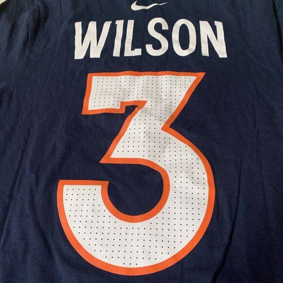 NFL Team Apparel Nike Men's S T-shirt Navy Blue Denver Broncos Russell‎ Wilson - Picture 8 of 9